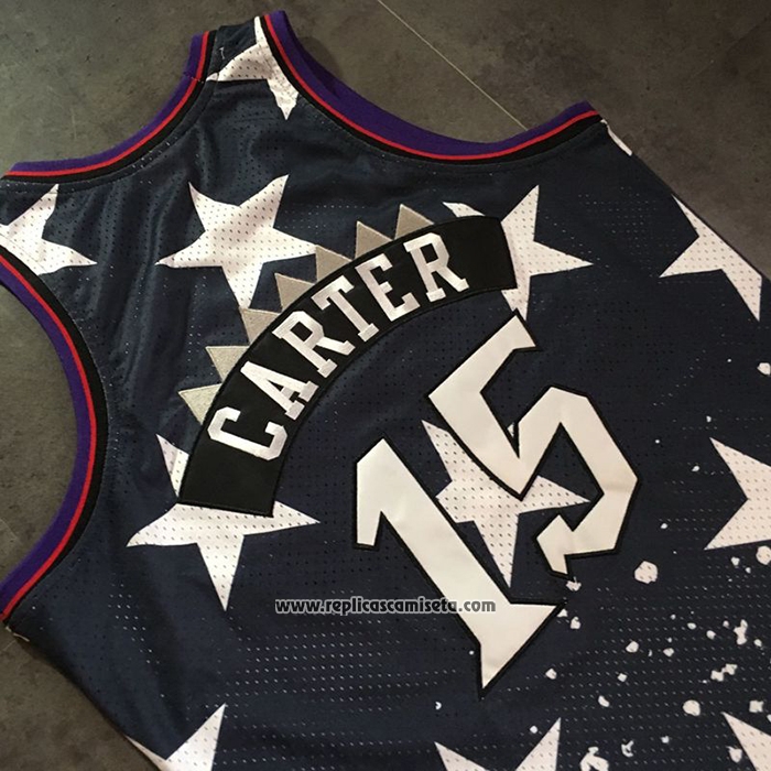 Camiseta Toronto Raptors Vince Carter #15 Independence Day Mitchell & Ness Negro
